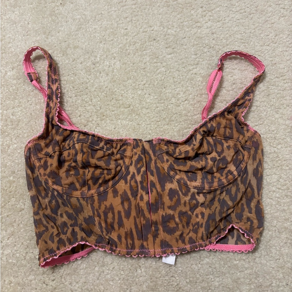 Urban Outfitters Cheetah Bustier Top